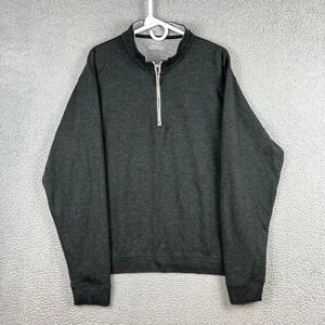 Collars and Co 1/4 Zip Sweater Men's XXL Pullover Grey Preppy Cotton Modal Blend